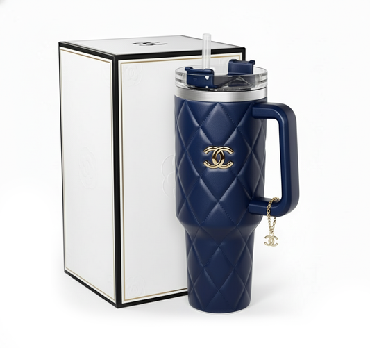 Quilt Navy - Tumbler